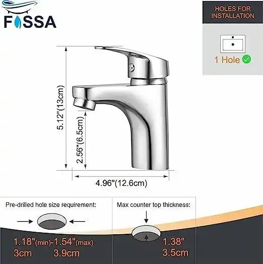 Wash Basin Mixer Tap Brass Silver
